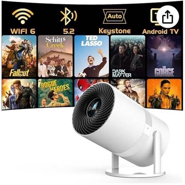 Eokeiy【Built-in Apps】 Projector 4K with WiFi 6 and Bluetooth, Portable Outdoor P
