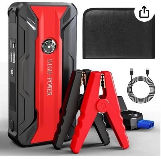 JAOPAE Car Jump Starter, Portable Booster Pack for Up to 8.5L Gas & 8 ...