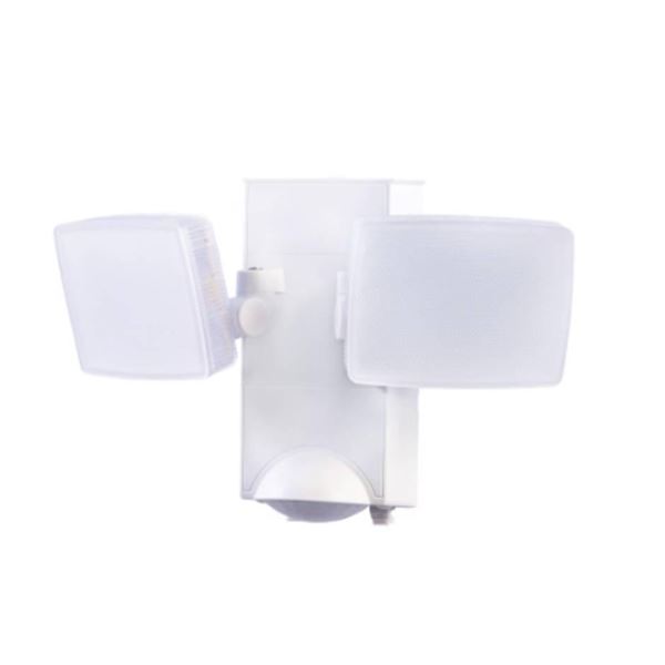 Defiant 360-Degree White Motion Activated Battery Powered Outdoor 2-Head LED Security Flood Light 90