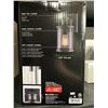 Image 3 : Globe Electric 43532 Newbury 1-Light Outdoor Wall Sconce, Clear Glass Shade, Black Finish