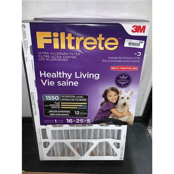 3M Filtrete 1550 Healthy Living Air Filter 16x25x5