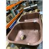 Image 6 : Orwell Copper 32″ Double Bowl Undermount Kitchen Sink (Part number: SK205-32AC)