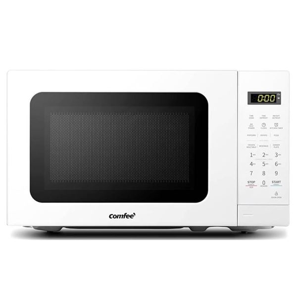 COMFEE’ CM-M201K(WH) Countertop Microwave Oven with Express Cook, 6 Preset Menus and Kitche