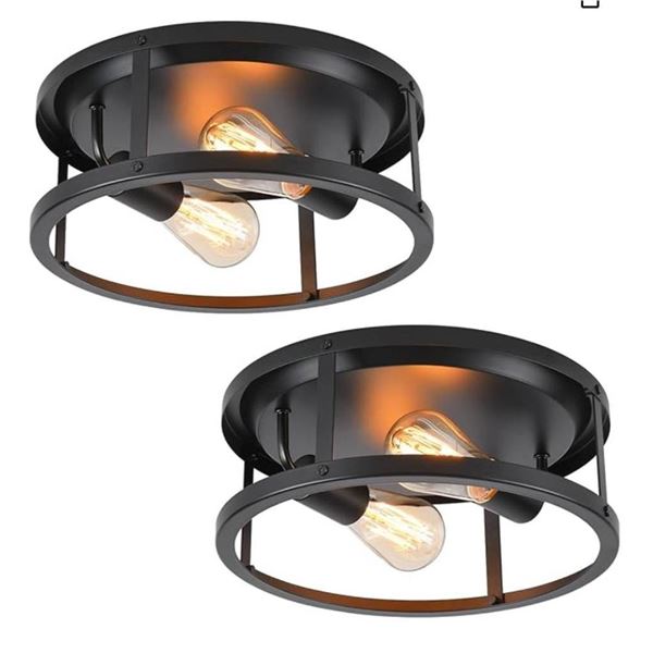 IHENGYANLT 2 Pack Ceiling Light Fixtures, Anti-Corrosive Farmhouse Light Fixtures, Flush Mount Ceili