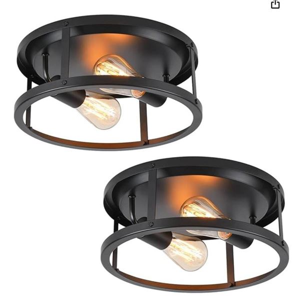 IHENGYANLT 2 Pack Ceiling Light Fixtures, Anti-Corrosive Farmhouse Light Fixtures, Flush Mount Ceili
