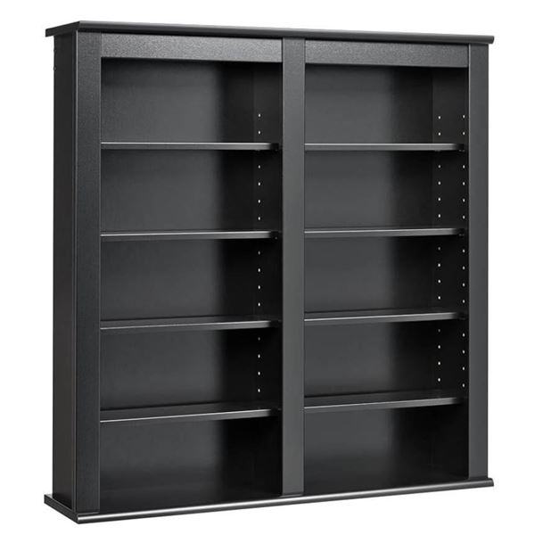 BFW-0349 Double Wall Mounted Storage, Black