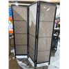 Image 2 : 6-Foot Folding Room 3 Divider With Metal Frame and Fabric Panels