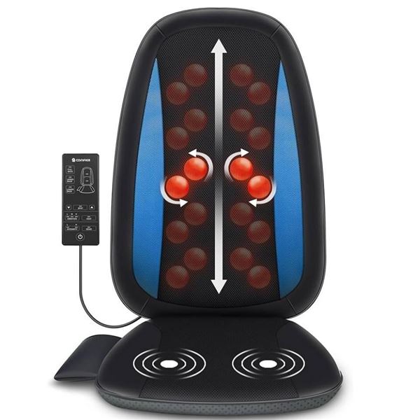 Comfier Shiatsu Back Massager with Heat -Deep Tissue Kneading Massage Seat Cushion, Massage Chair Pa