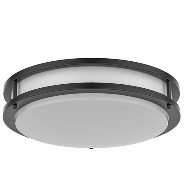 Valu+ LED Flush Mount Light with Matte Black Finish