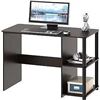 Image 1 : SHW Cyrus 35-Inch Desk With Shelves in Espresso Finish