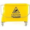 Image 1 : Yellow Wet Floor Caution Bucket With Wringer and Metal Handle
