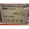 Image 2 : LED Parking Lot Light, 150W, 3-Pack, Dusk to Dawn Photocell, IP65 Rated