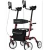 Image 1 : Elenker Upright Rollator Walker, Model HFK-9236T2, Red