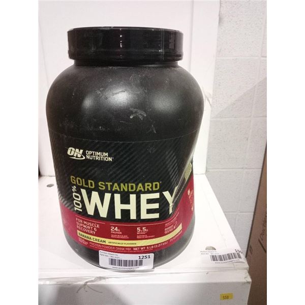 Optimum Nutrition Gold Standard 100 percent Whey Protein, Banana Cream, 5 Lb