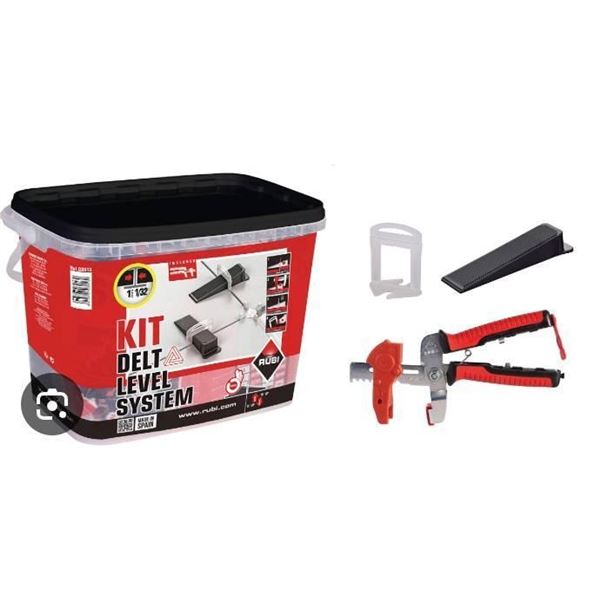 Rubi Kit Delta Level System, 3 Sets, Includes Tools and Accessories