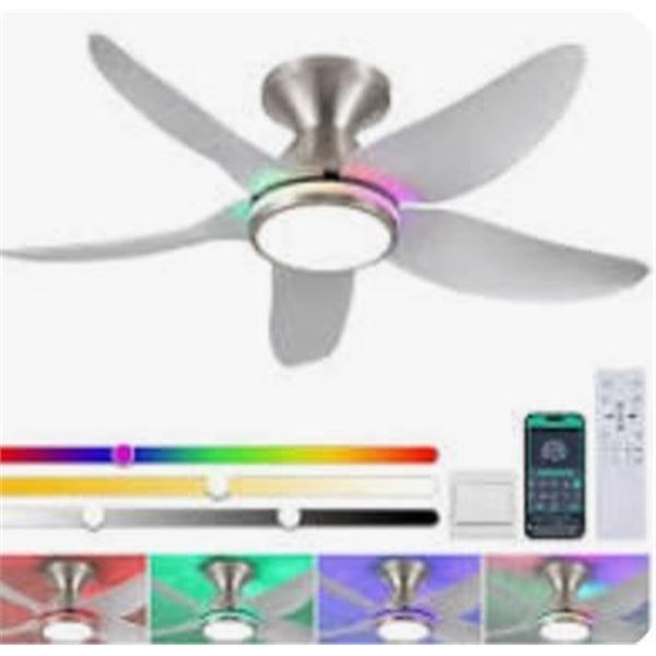 Kviflon Ceiling Fan with RGB Lights, Model 8226-RGB, DC Motor