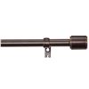 Image 1 : Amazon Basics Curtain Rod with Cap Finals – Espresso – 183-365 cm