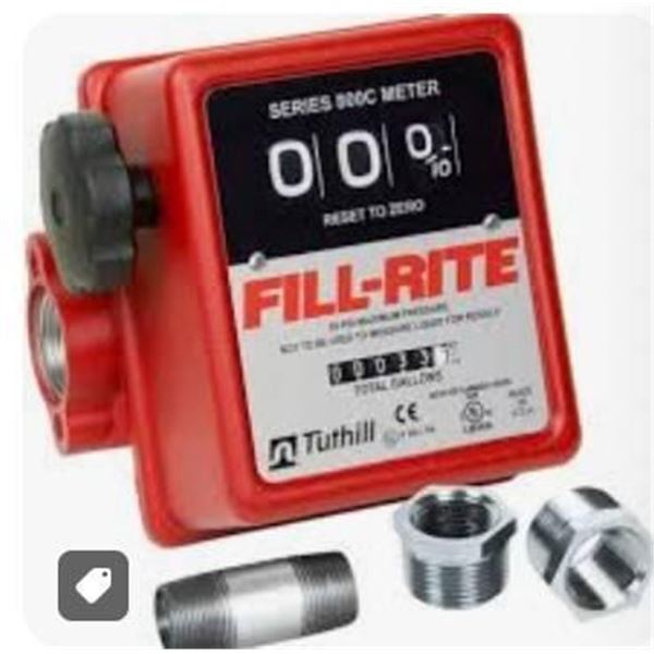 Fill-Rite 807C1 Heavy Duty Mechanical Flow Meter with 2-Year Service Period