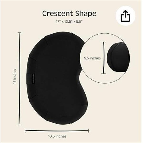 Retrospec Sedona Meditation Cushion with 100% Cotton Cover