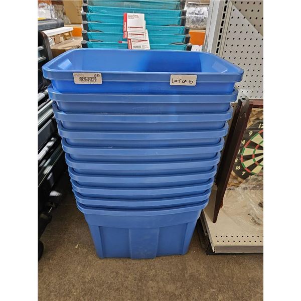 Rubbermaid Roughneck 14-Gallon Storage Bins, Lot of 10. – No Lids