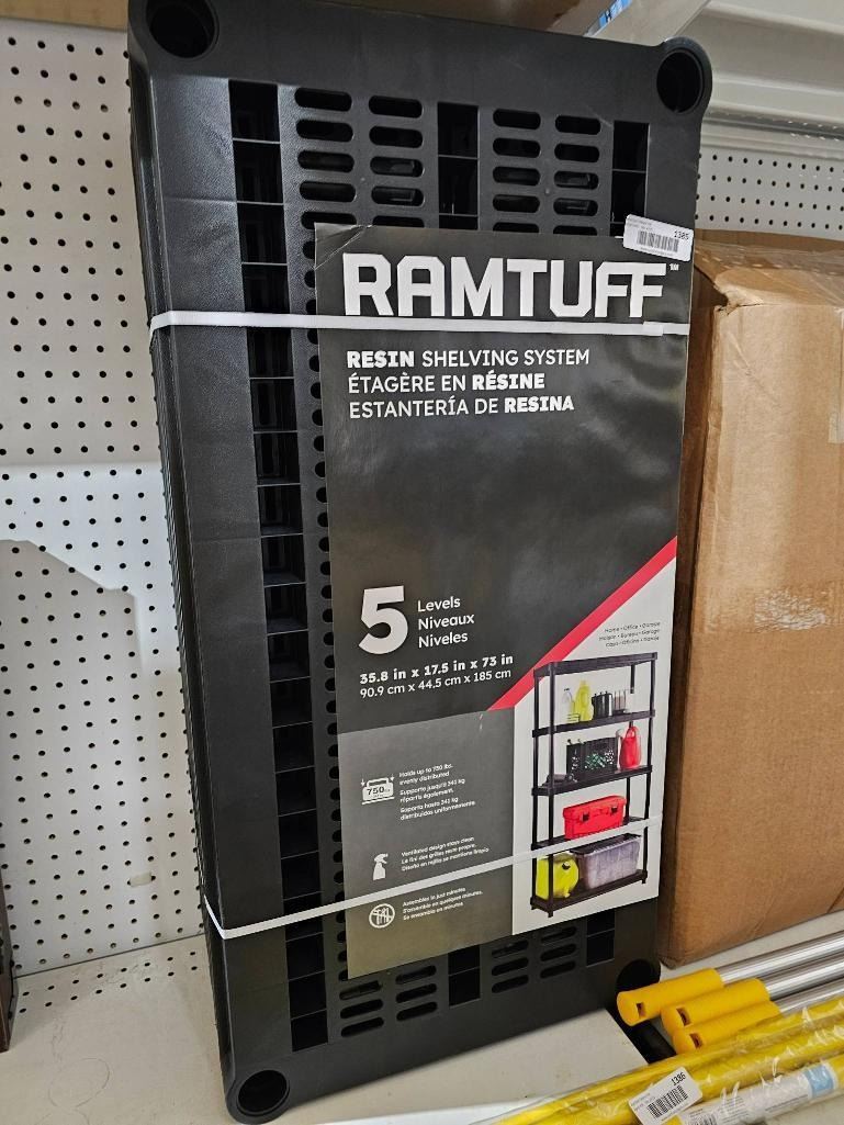 RAMTUFF Resin Shelving System with Five Levels