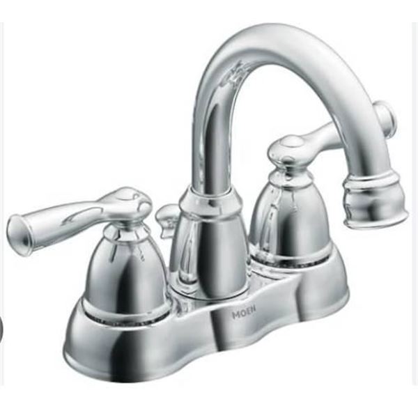 Moen Banbury WSB4912 Chrome Finish Two-Handle Bathroom Faucet
