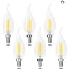 Image 1 : Lot of 6 GE Classic LED CAC Candelabra Base Soft White Bulbs 6-Pack, 500 Lumens