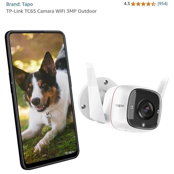 TP-Link Tapo C325WB Outdoor Security Wi-Fi Camera with 2K QHD, 4MP, and ColorPro Night Vision