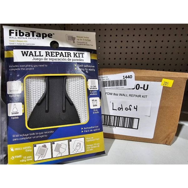 FibaTape Wall Repair Kit for Drywall Repair – Lot of 4