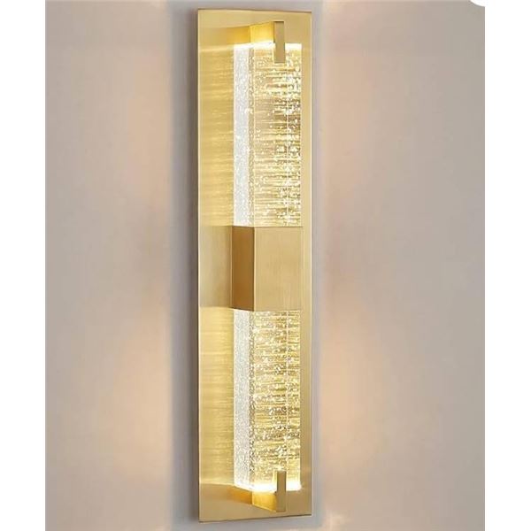 Woshitu 8079WL-24-US Nickel Sand, Gold, and Black Lighting Fixture