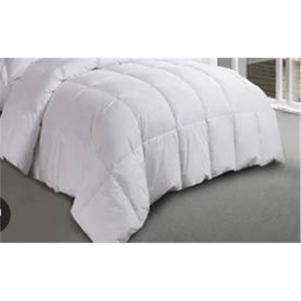 Luxury White Goose Feather Bed Twin/Full Size with Hypoallergenic Features