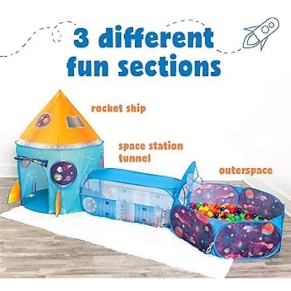 Ultra Rocket 3-Piece Play Tent by WP Model 1454