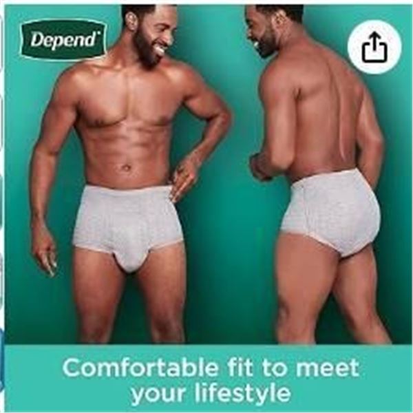 Depend Protective Underwear for Adults, XL/XXL, 2×40 pc