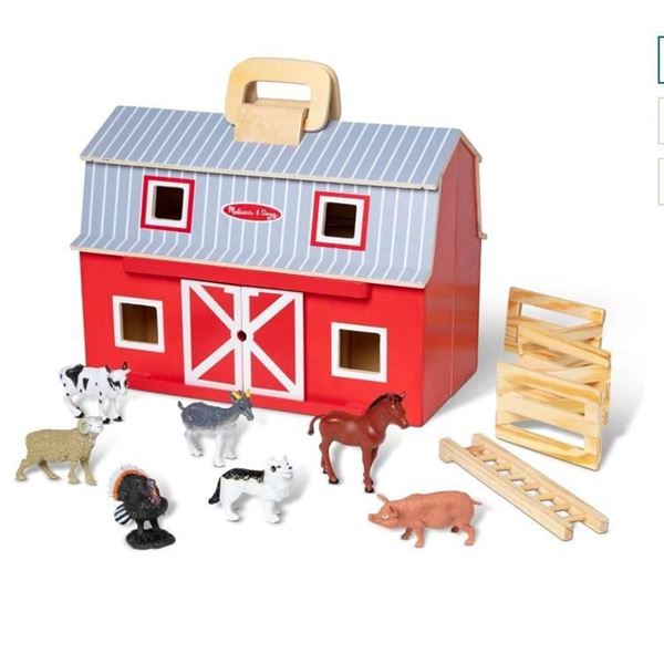 Melissa & Doug Fold and Go Barn Carry Case With Accessories