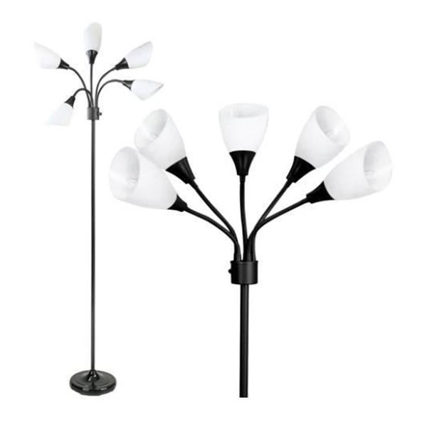 Lightaccents Medusa Floor Lamp With White Shades Model 16797-98