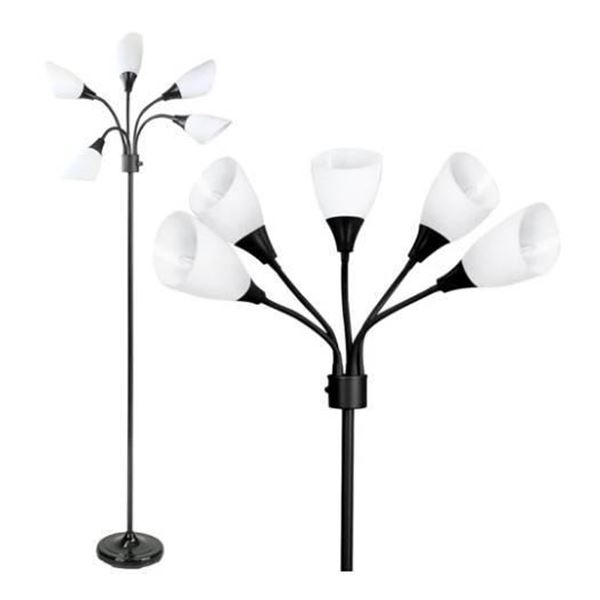 Lightaccents Medusa Floor Lamp With White Shades Model 16797-98
