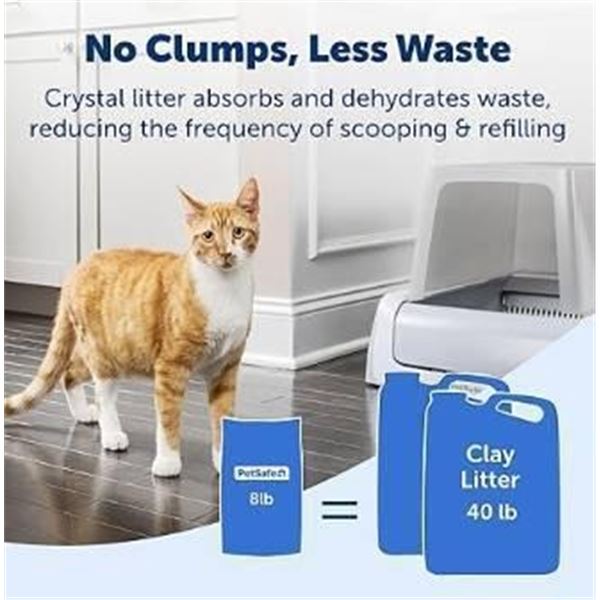 PetSafe ScoopFree Premium Crystal Litter with Superior Odor Control – 8 Lb Bag