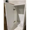 Image 2 : White Wall Cabinet with Hinged Door and Shelving 15Wx12Dx30″T