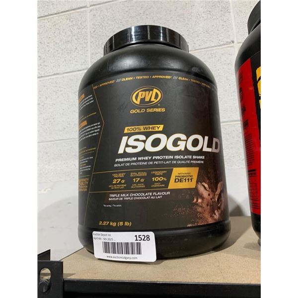 PVL Gold Series Isogold 100% Whey Protein Powder, 2.27 kg, Triple Milk Chocolate