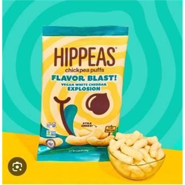 Hippeas Chickpea Puffs Flavor Blast Vegan White Cheddar 18 Packs