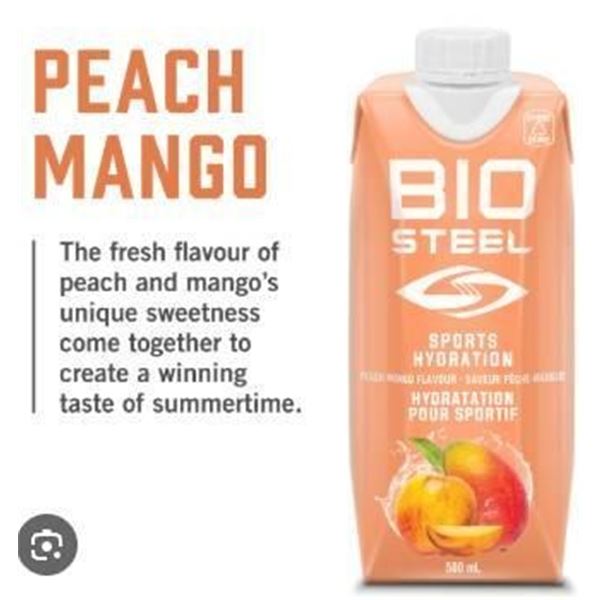Biosteel Sports Hydration Peach Mango 500ml (12-Pack)