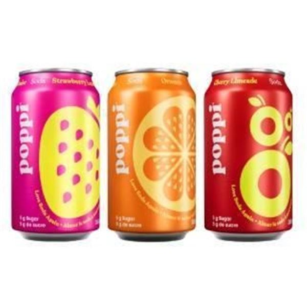 Poppi Soda Variety Pack, 12 x 355ml Cans, Assorted Flavors