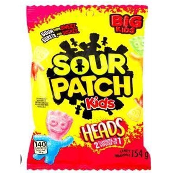 Sour Patch Kids Heads, 154g Bag, Two Flavors in One