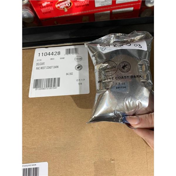 Delicafe West Coast Dark 64 x 25g Coffee Pods