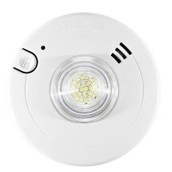 BRK Slim LED Strobe Smoke Alarm 7020BSLA with 120V Hardwire and 10-Year Battery