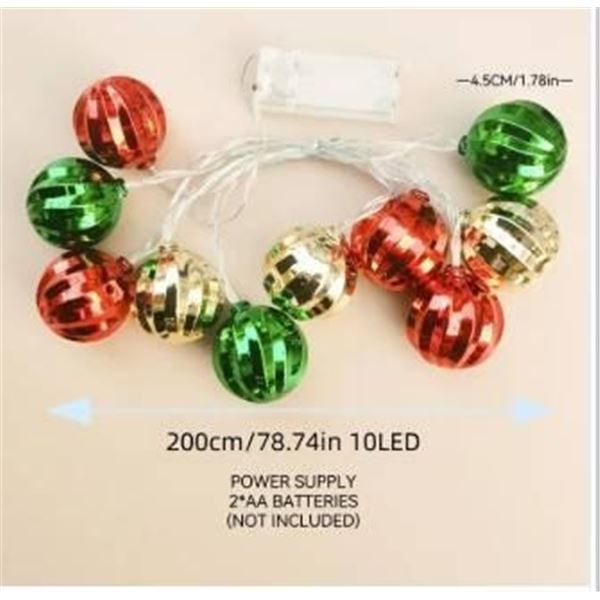 20 LED Battery-Powered Christmas Lights With Timer
