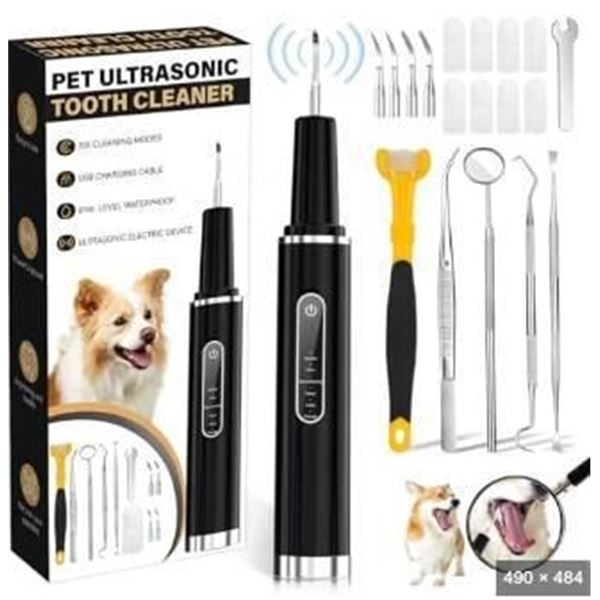 Pet Ultrasonic Tooth Cleaner With USB Charging and IPX6 Waterproof Design