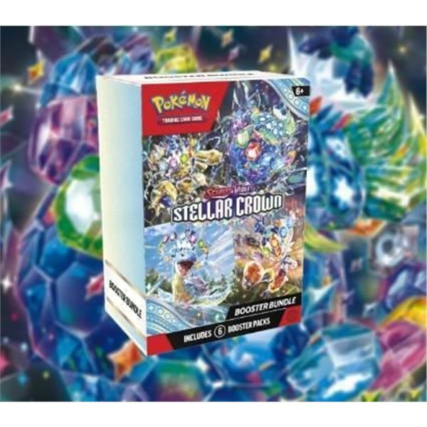 Pokemon TCG Stellar Crown Booster Bundle with 6 Booster Packs