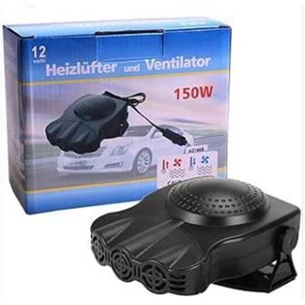 12V 150W Automotive Heater and Ventilator with Cigarette Lighter Plug