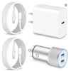 Image 1 : Car and Wall Charger with 6FT C2C Cable, Model X003ZYWZTX